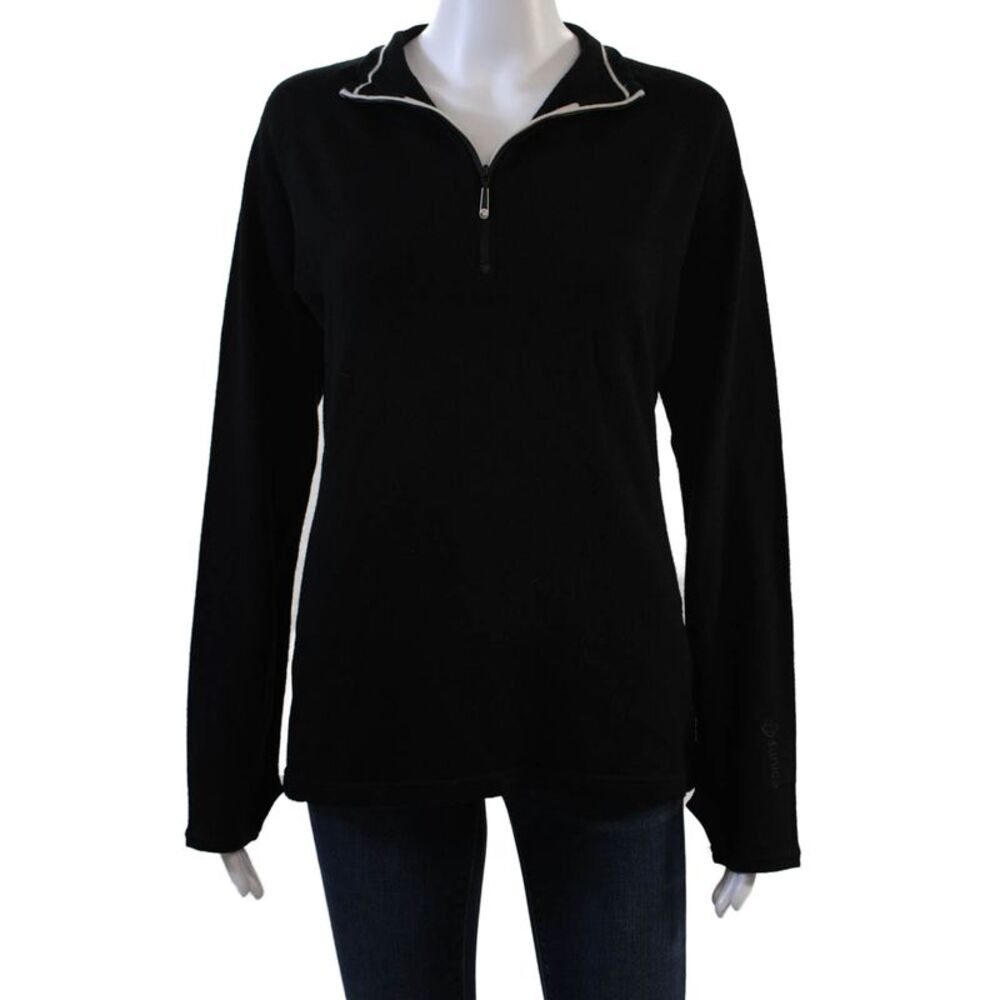 Sunice Womens 1/2 Zip Sweater Black Size M